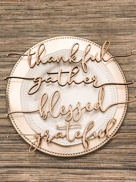Thanksgiving wood plate sayings