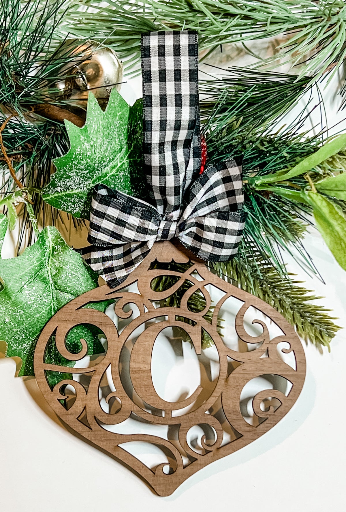 Initial Big 5” Wood Ornament