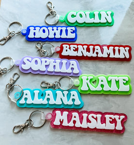 Personalized Acrylic Keychains Backpack Tags