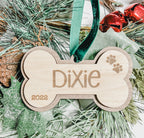 Dog Bone Personalized Wood Ornament
