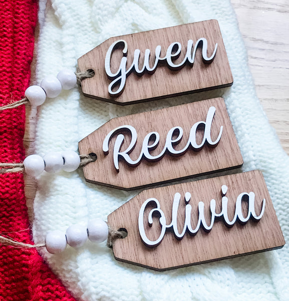 Personalized Wood Stocking Tags