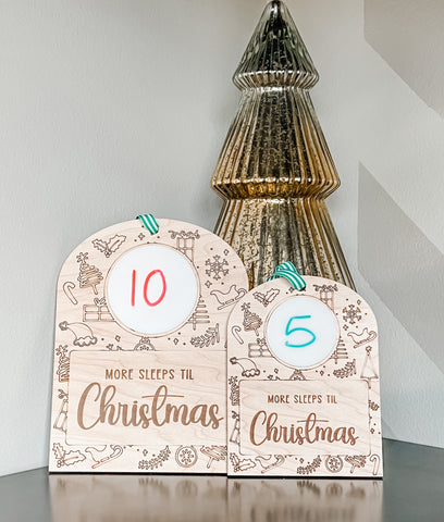 Christmas Countdown Wipe Off Board Lg or Sm
