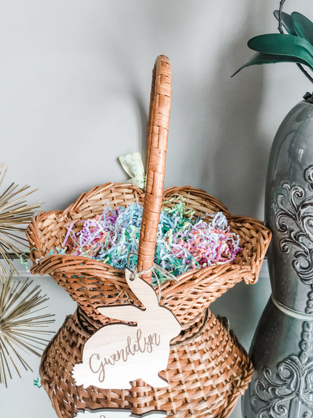 Personalized Bunny Easter basket tags