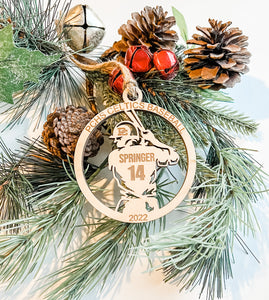 Personalized Custom Wood Baseball Ornament