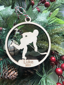Personalized Hockey Ornament Pick from 6 designs
