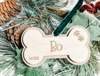 Dog Bone Personalized Wood Ornament