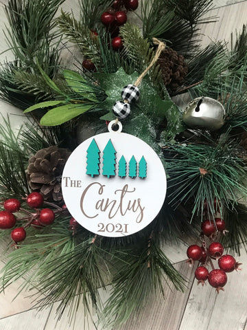 Family tree personalized ornament