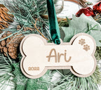 Dog Bone Personalized Wood Ornament
