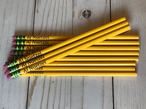 Personalized Engraved Pencils Set of 12