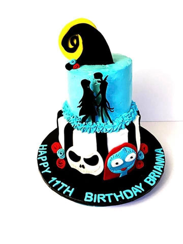 Jack & Sally Silhouette Cake topper