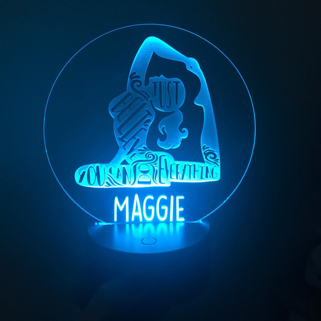 Gymnast Light Up Acrylic Sign