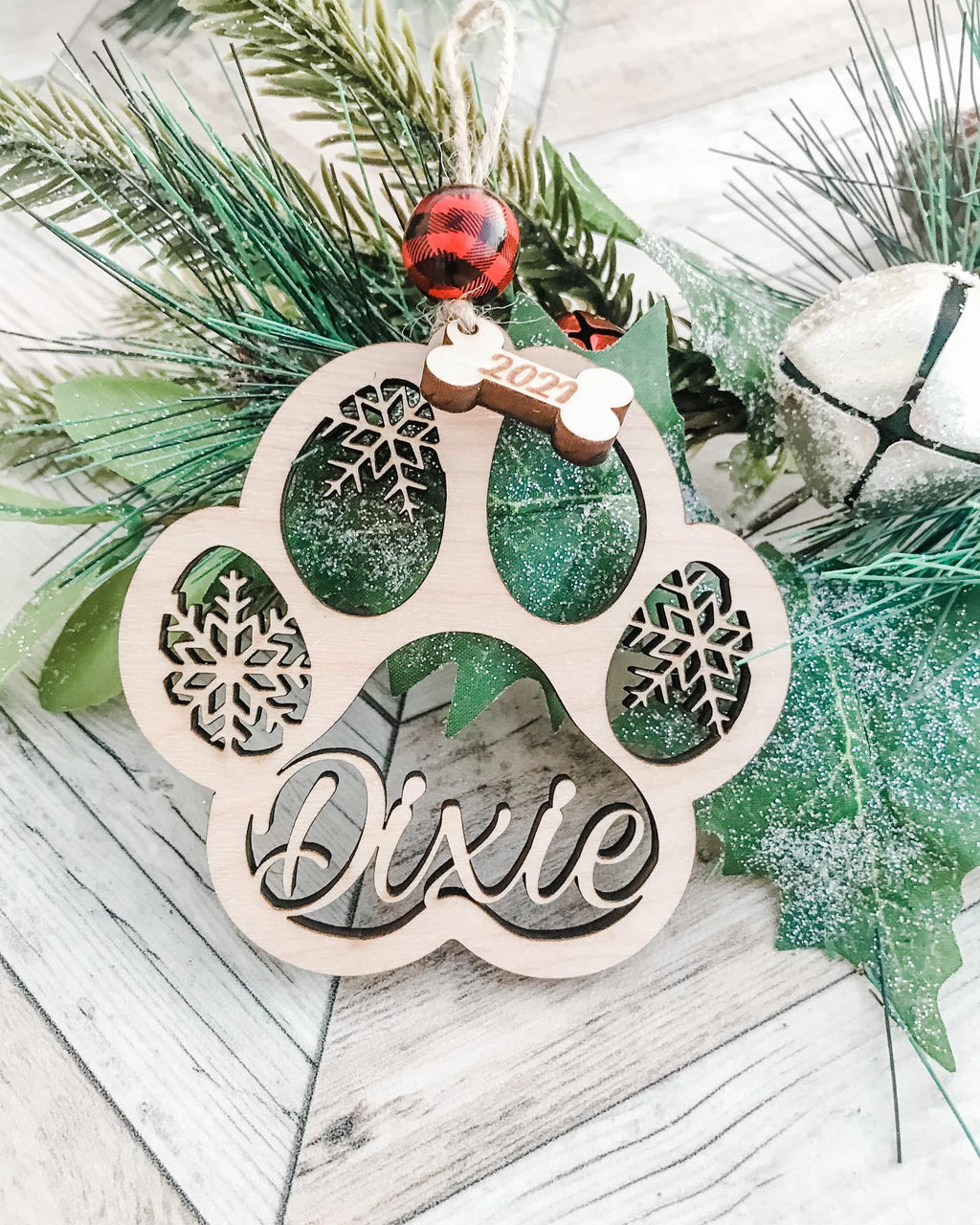 Personalized Laser Engraved Dog Paw Print