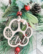 Personalized Laser Engraved Dog Paw Print