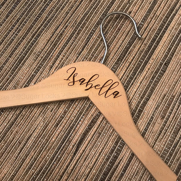 Simple Bridal Party Wood Hangers Custom Personalized