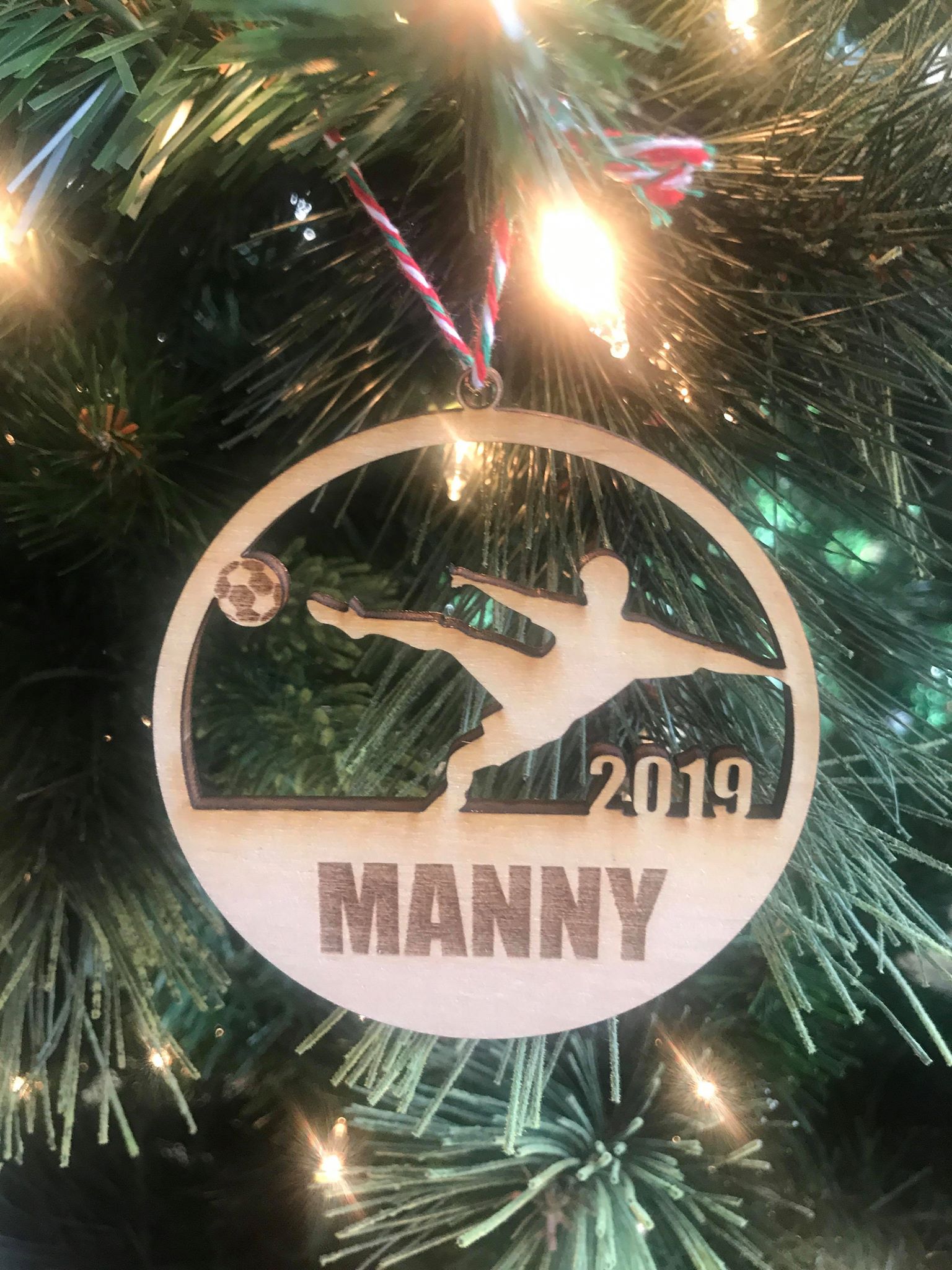 Soccer Boy 2 custom personalize ornament