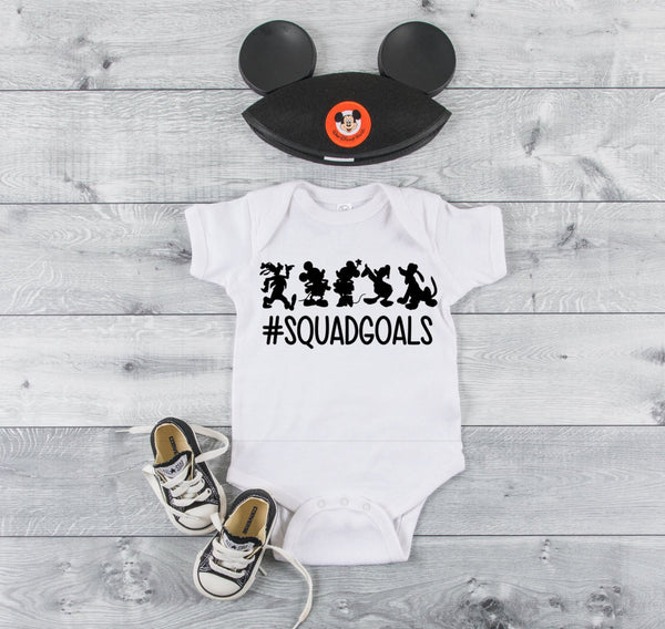Mickey Mouse and Gang #squadgoals Onesie or youth-adult shirt